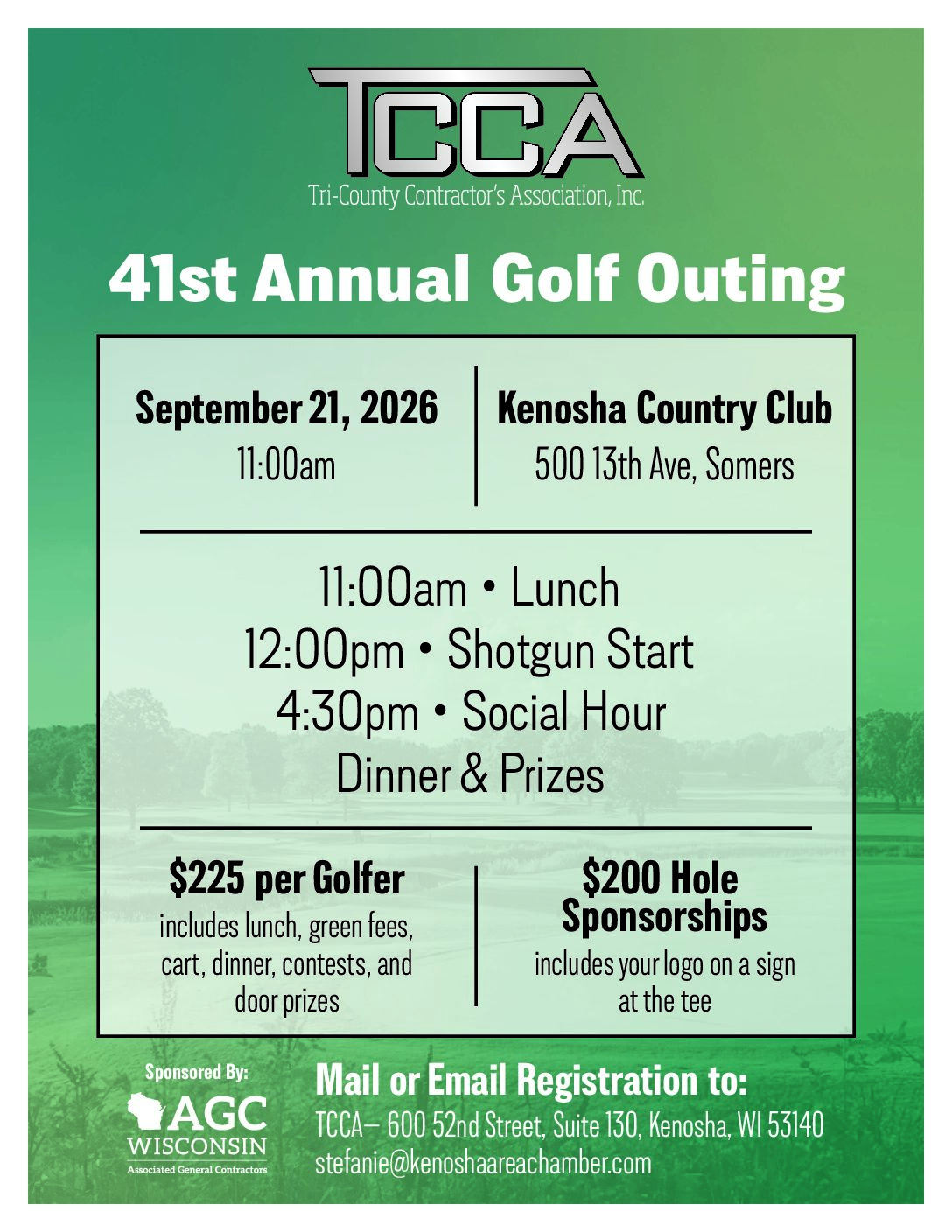TCCA 2026 Golf Outing Flyer
